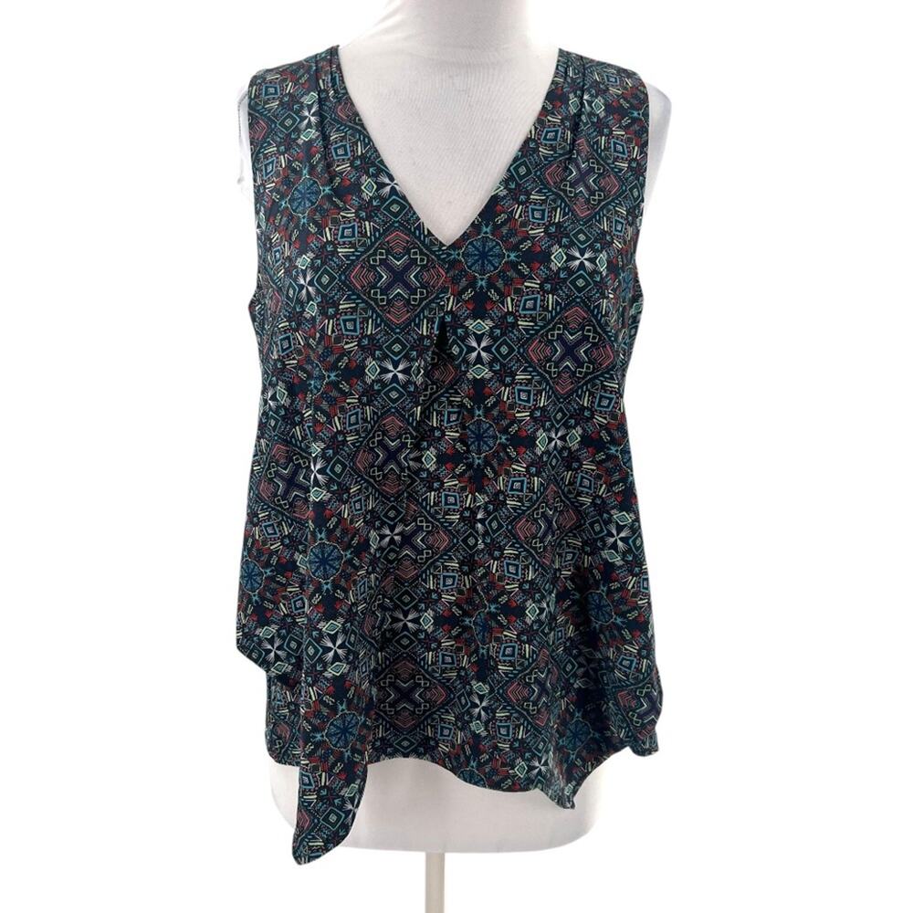 Krimson Klover Layered v neck tank top southwest print sz M